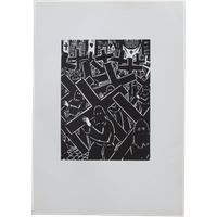 Houtsnede Frans Masereel: De Boetprocessie Van Veurne (2)