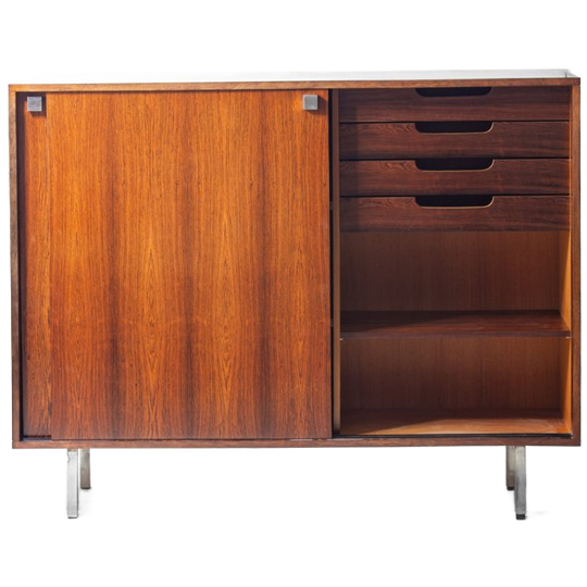 Minimalistische Mid-century Opbergkast In Teak Door Alfred Hendrickx 1