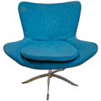 Hjord Knudsen Vintage Fauteuil Draaifauteuil Draaistoel thumbnail 1