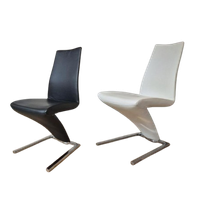 4x Rolf Benz 7800 - Eetkamerstoelen - Nieuwstaat - Zwart-wit