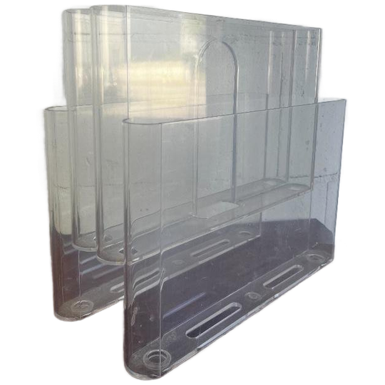 Vintage Transparante Magazinehouder Kartell In Plexi 1