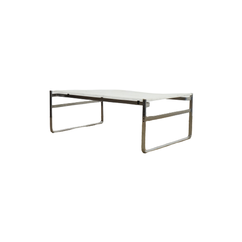 Large Marble And Chrome Coffee Table By Preben Fabricius & Jørgen Kastholm For Bo-Ex