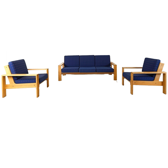Vintage Scandinavian Sofa Set, 1970s 1