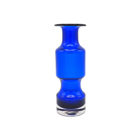 Dikke Blauwe Glas Vaas, 1960s | Kerst 1