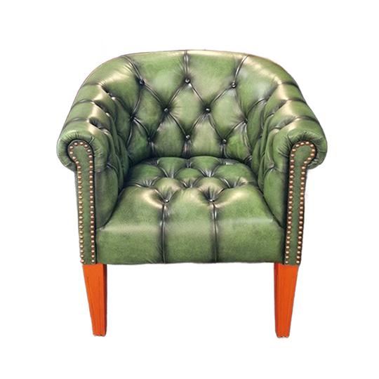 Chesterfield Club Chair - Antiek Limoen Groen 1