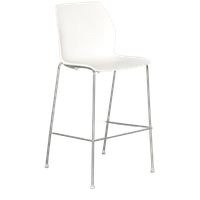 Kastel Kalea Designbarkruk, Wit, Oranje