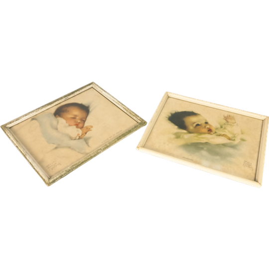 Bessie Pease Gutmann - 2 Litho's - Awakening - A Little Bit Of Heaven - Gesigneerd - 50's 1