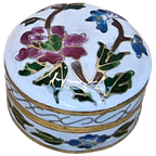 Witte Vintage Cloisonné Pillendoosje thumbnail 1
