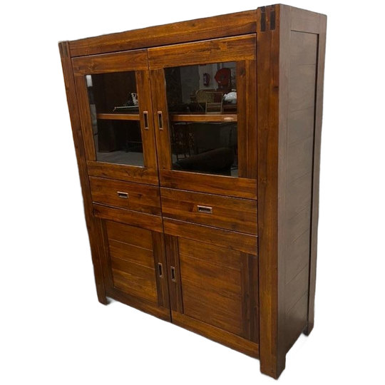 Vintage Houten Kast / Vitrine/ Barkast 1