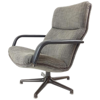Artifort Draaifauteuil Grijs Bruin F154 Vintage Bureaustoel