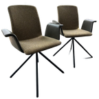 Set Van 2 Eetkamerstoelen. Duostoffering & Draaibare Zitting thumbnail 1
