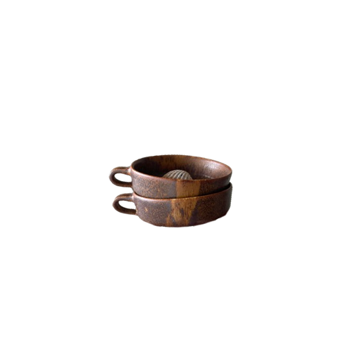 1 X Vintage Brown Drip Cup