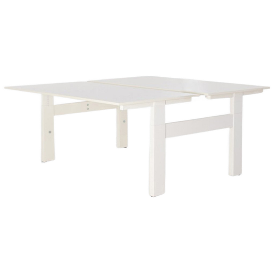 Solidesk Bench Werkplek,bladkleur Naar Keuze, 2x 160 X 80 Cm, Hoogte Instelbaar Onderstel 1