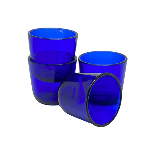 Kaj Franck Borrel 5023 Glaasjes In Kobaltblauw Glas