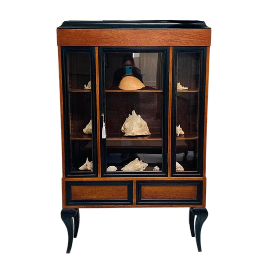 Art Deco Vitrinekast Vintage Antieke Vitrine Kast 1