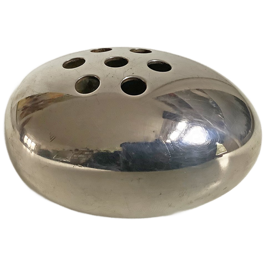 Carl Cohr Modernistische Eivormige Zilveren Bloemenvaas 1950 1