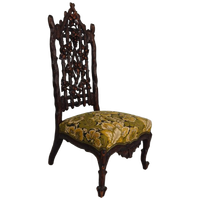 Prachtige 19e-eeuwse Black Forest Stoel – Uitzonderlijk Snijwerk