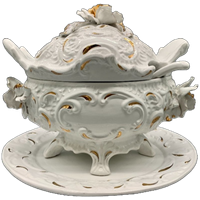 Vintage Terrine Capodimonte Wit/goud