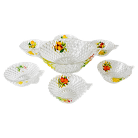 Mid-century Glazen Punch Set Lubiana 1960’s