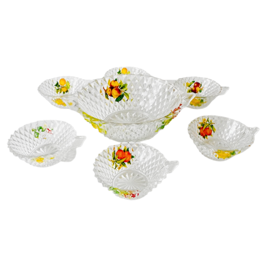 Mid-century Glazen Punch Set Lubiana 1960’s 1