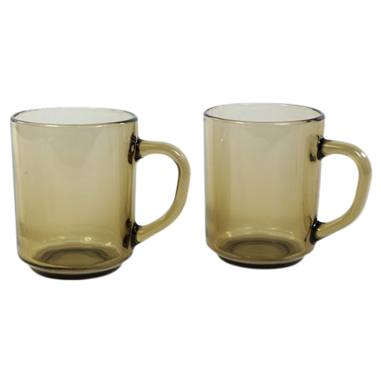 2 Vintage Glazen Rookglas 1