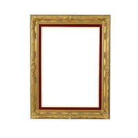Vintage Vergulde Lijst Barok Stijl Rood Fluweel Klassiek 66x56cm
