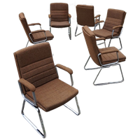 6 X Retro Vintage Vergaderstoelen/ Bureaustoelen, Jaren 70