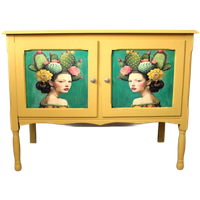 Gele Opbergkast, Dressoir “Cactus”