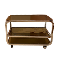 Vintage Huwa Trolley – Chrome & Smoked Parsol Mirror Glass