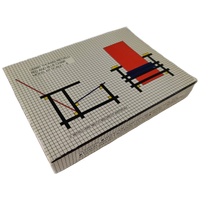 Zeldzame Originele Vintage 1983 1E Editie Gerit Rietveld Rood En Blauwe Stoel Miniatuur