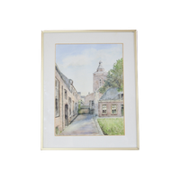 Goudkleurige Lijst Pastel Hofje