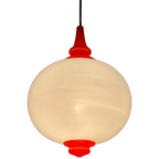 Space Age Hanglamp Met Melk Glas Bol thumbnail 1