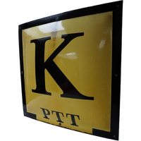 Groot Ptt Gebold Emaille Kabelbord K-Bord 80 X 80Cm