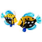 2 Vintage Mondgeblazen Visjes Vissen Beeldjes thumbnail 1