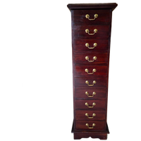 Klassieke Engelse Ladekast, Apothekerskast, Archiefkast, Afm, 41x47cm En 137cm Hoog.