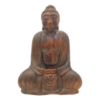 Houten Handgesneden Boeddha Beeld 18cm