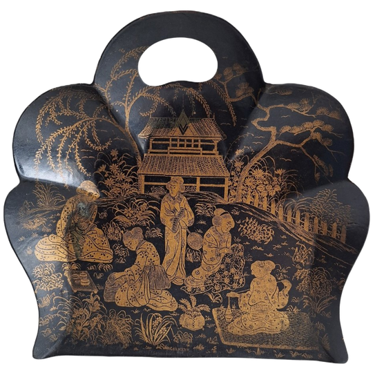 Napoleon Iii Japanse Papier-maché Kruimelverzamelaar 1