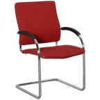 Frontseat Vergaderstoel, Rood, Sledeframe thumbnail 1
