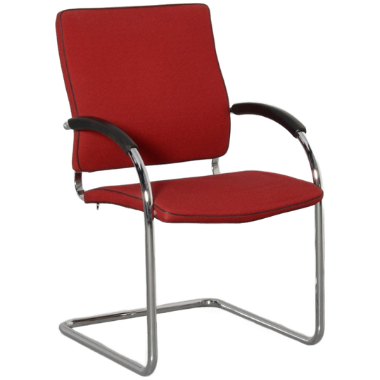 Frontseat Vergaderstoel, Rood, Sledeframe 1