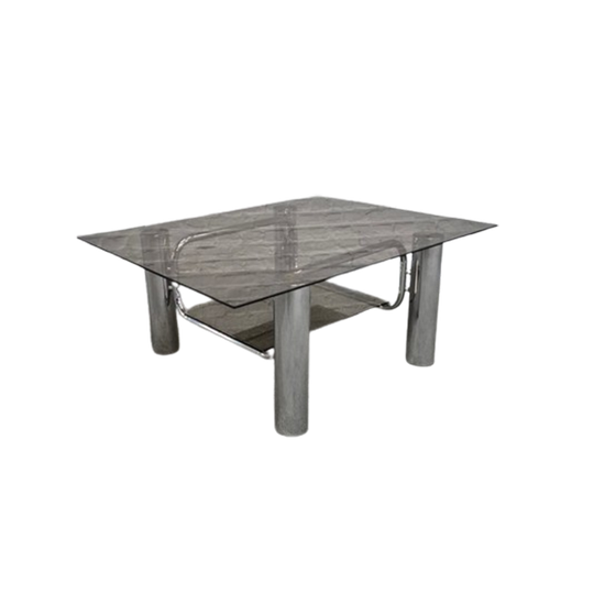 Vintage Italiaans Chroom Salontafel - Jaren 70 1