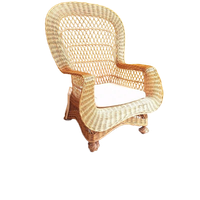 Vintage Rotan Pauw Stoel, Fauteuil, Ibiza Boho Style