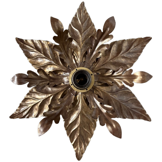 Schitterende Florentijnse Wand- Plafondlamp In De Iconische Stijl Van Hans Kögl. 1