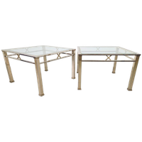 Set 2 Vintage Salontafel Chroom Messing Fratelli Orsenigo 70