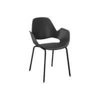 Houe Falk Stoel Aluminium Poeder Gecoat Zwart