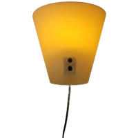 Vintage Steinhauer Glazen Muurlamp Geel Glas