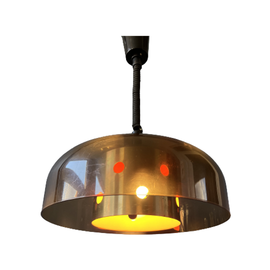 Mid Century Herda Space Age Light Fixture / Vintage Jaren 70 Hanglamp 1