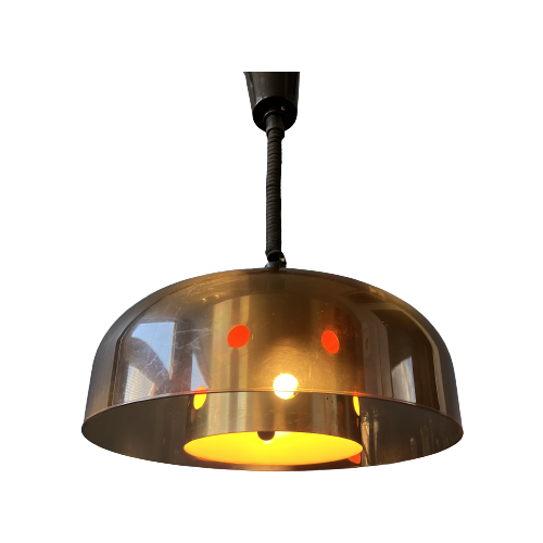 Mid Century Herda Space Age Light Fixture / Vintage Jaren 70 Hanglamp