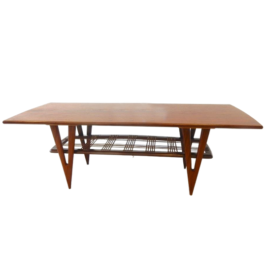 Webe Louis Van Teeffelen Salontafel Teakhout Jaren 60 Tafel 1