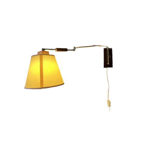 Vintage Mid Century Wandlamp / Houten Lamp