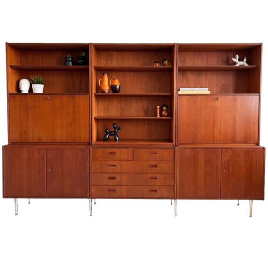 Mid-century Patijn Wandmeubel Deens Design Teak 1950’s 1